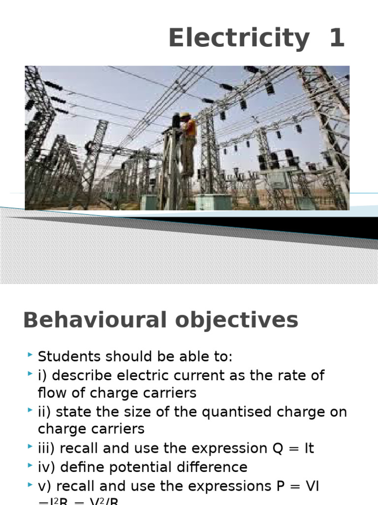 Understanding Electric Current and Power | PDF | Electric Current ...