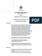 UU No. 38 tahun 2000 - Provinsi Gorontalo