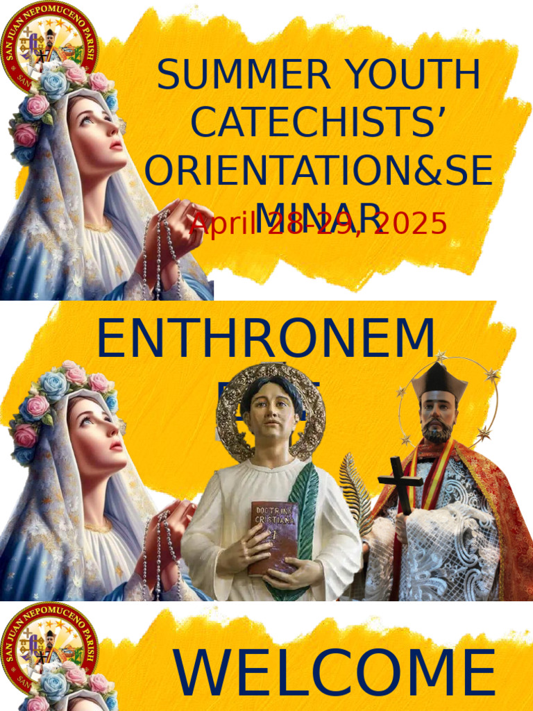 Summer Youth Catechists Seminar 2025 | PDF | Catechism | Religious ...