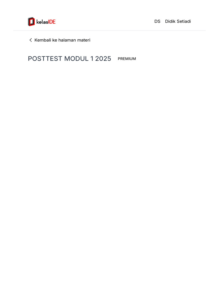 Postest Modul 1 | PDF