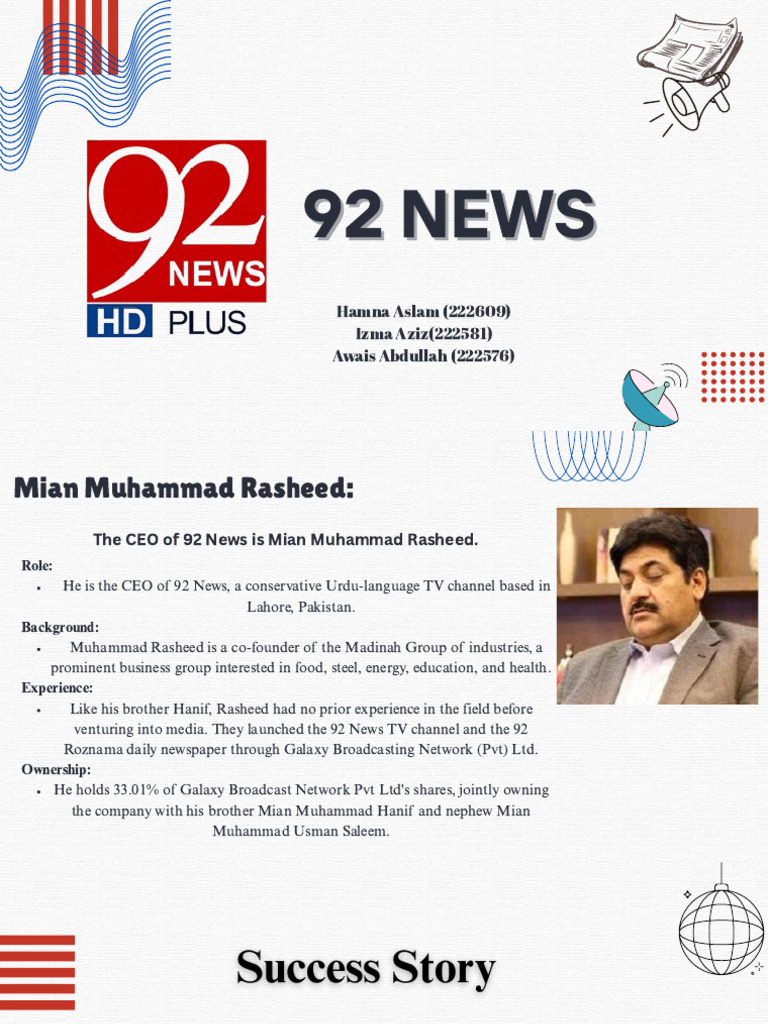 Mian Muhammad Rasheed: CEO of 92 News | PDF | Quran | Islam