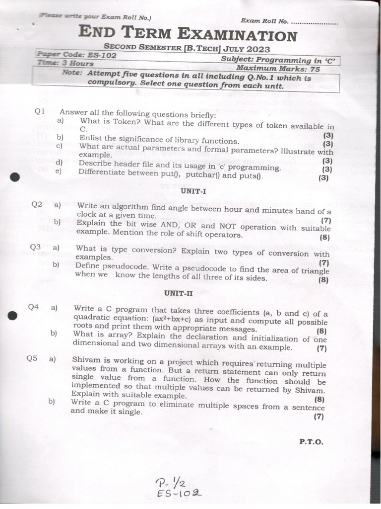External 2nd SEM JULY 2023 | PDF