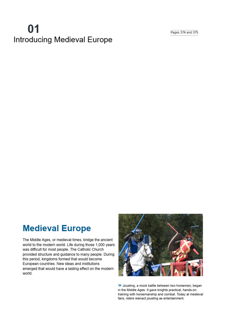 Overview of Medieval Europe History | PDF | Europe | Middle Ages