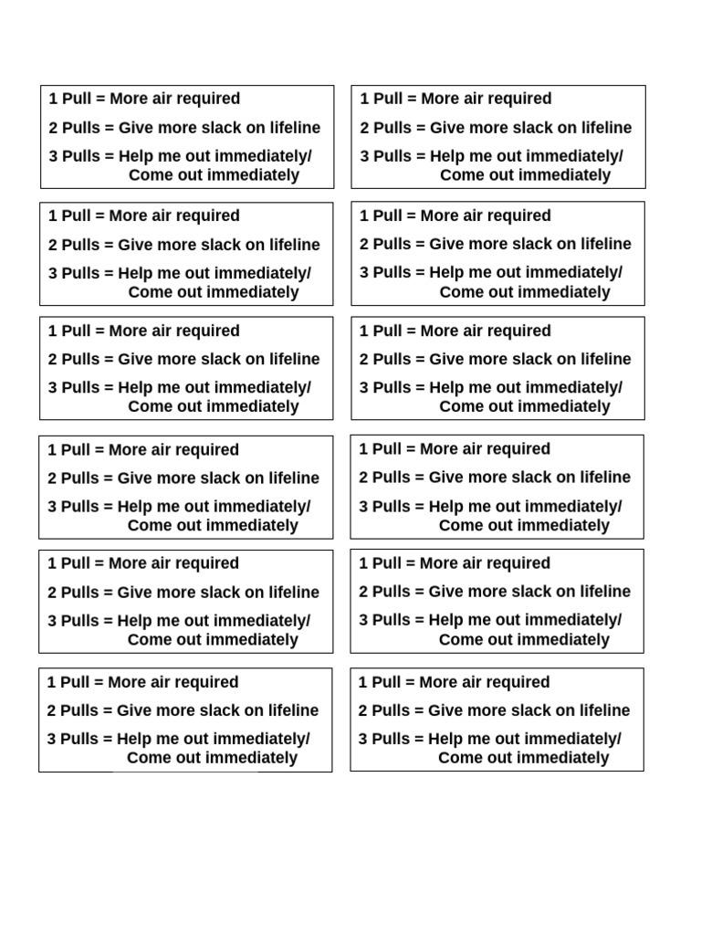 Lifeline Signal Instructions for Safety | PDF