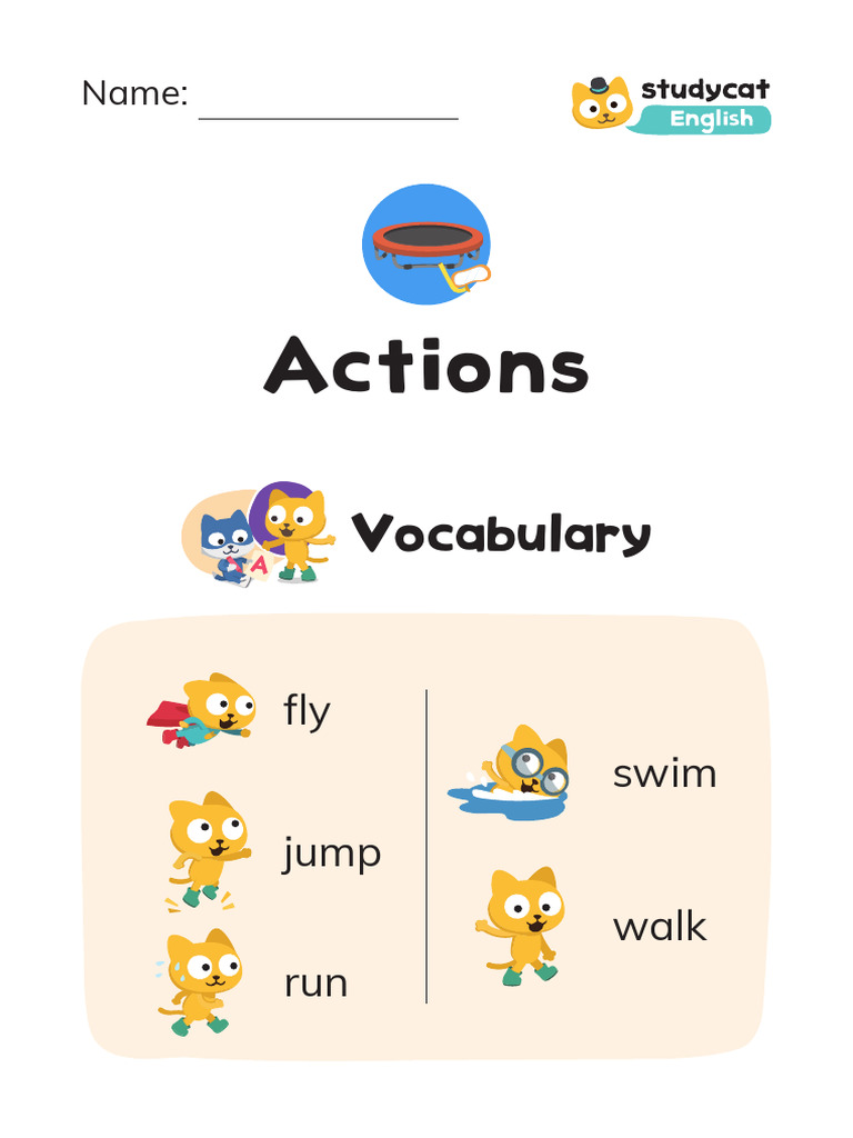 Action Verbs Vocabulary Activities | PDF