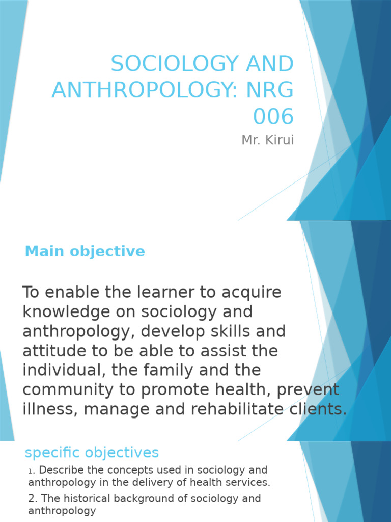 Sociology and Anthropology 1 | PDF | Kinship | Socialization