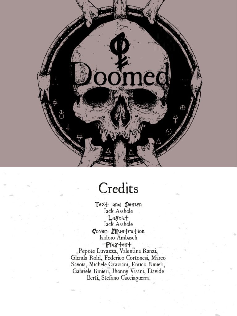 Doomed RPG - FitD 1.2 | PDF