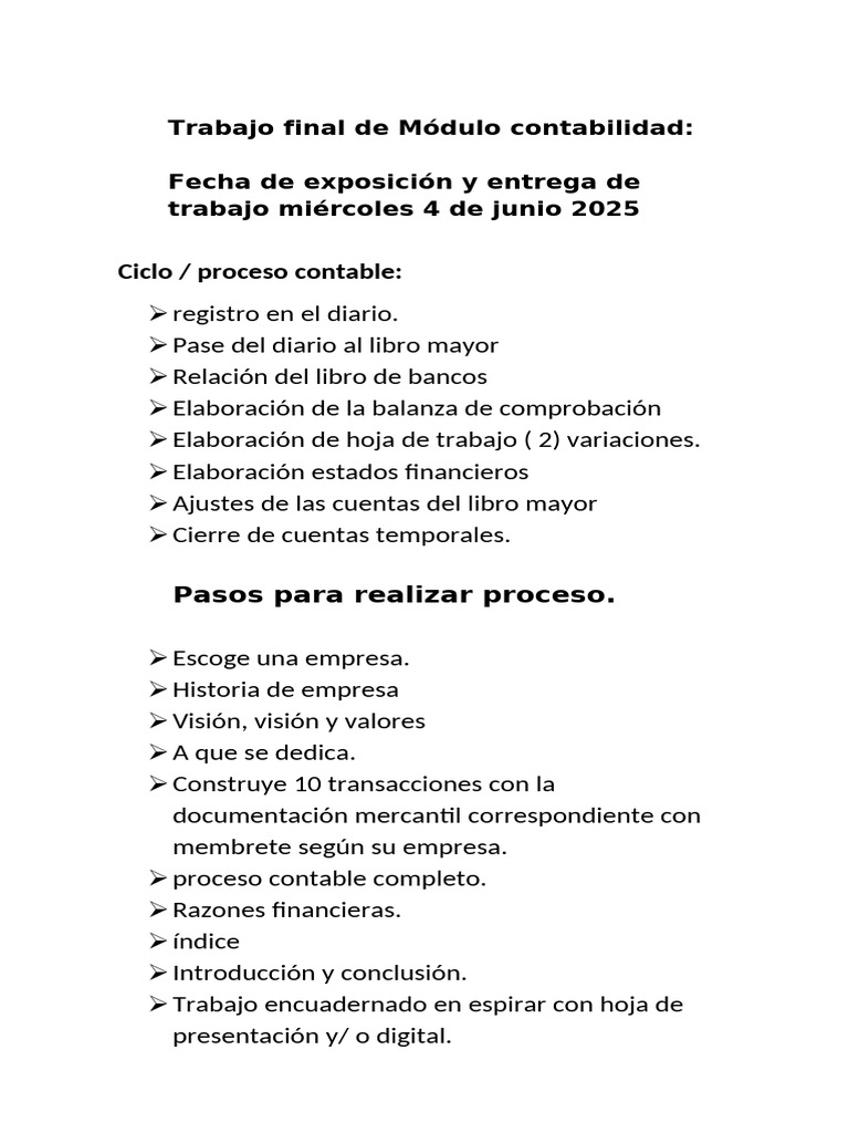 Trabajo Final de Contabilidad | PDF