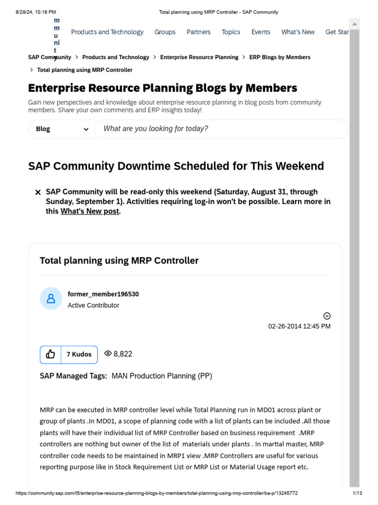 Configuring MRP Controllers in SAP | PDF | Enterprise Resource Planning ...