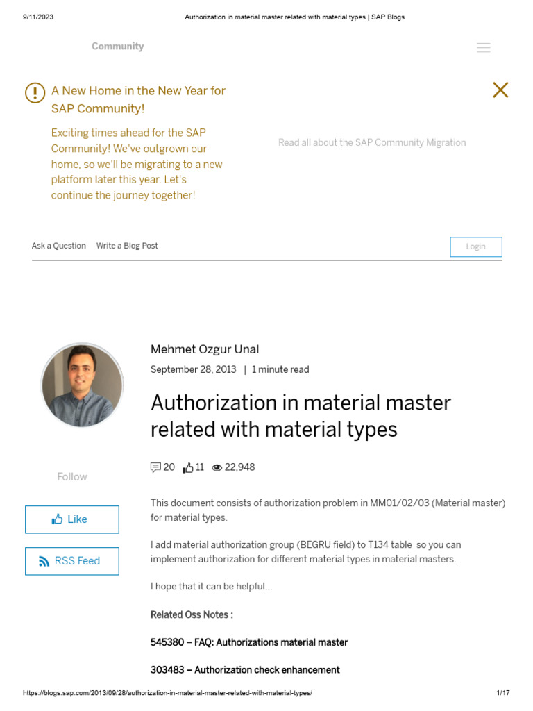 Material Master Authorization in SAP | PDF | Computing