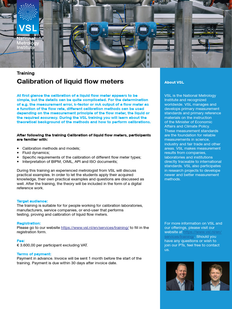 Liquid Flow Meter Calibration Training | PDF | Calibration | Flow ...