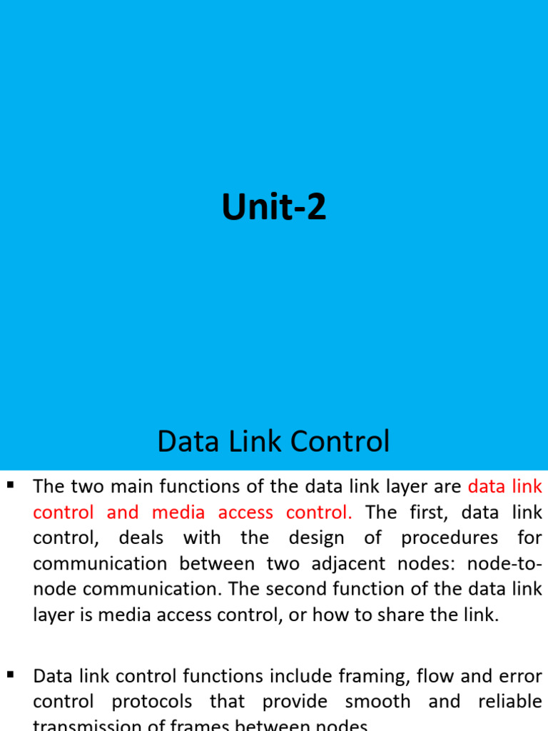 Data Link Control & Error Correction Techniques | PDF | Error Detection ...
