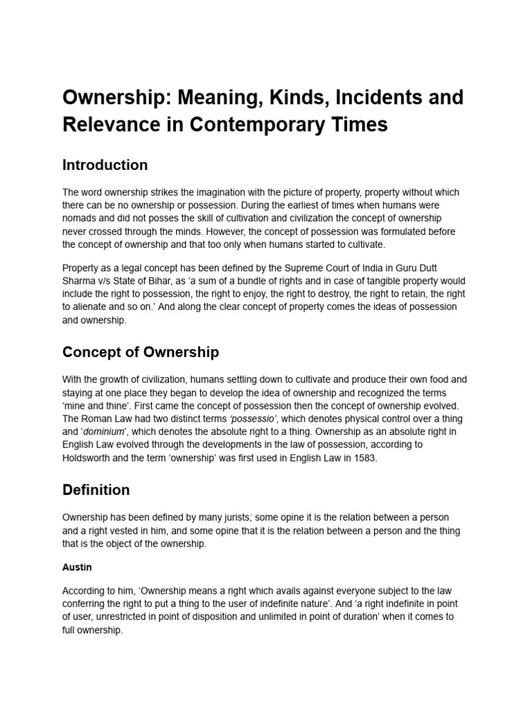 Incidents of Ownership Explained | PDF | Concurrent Estate | Property