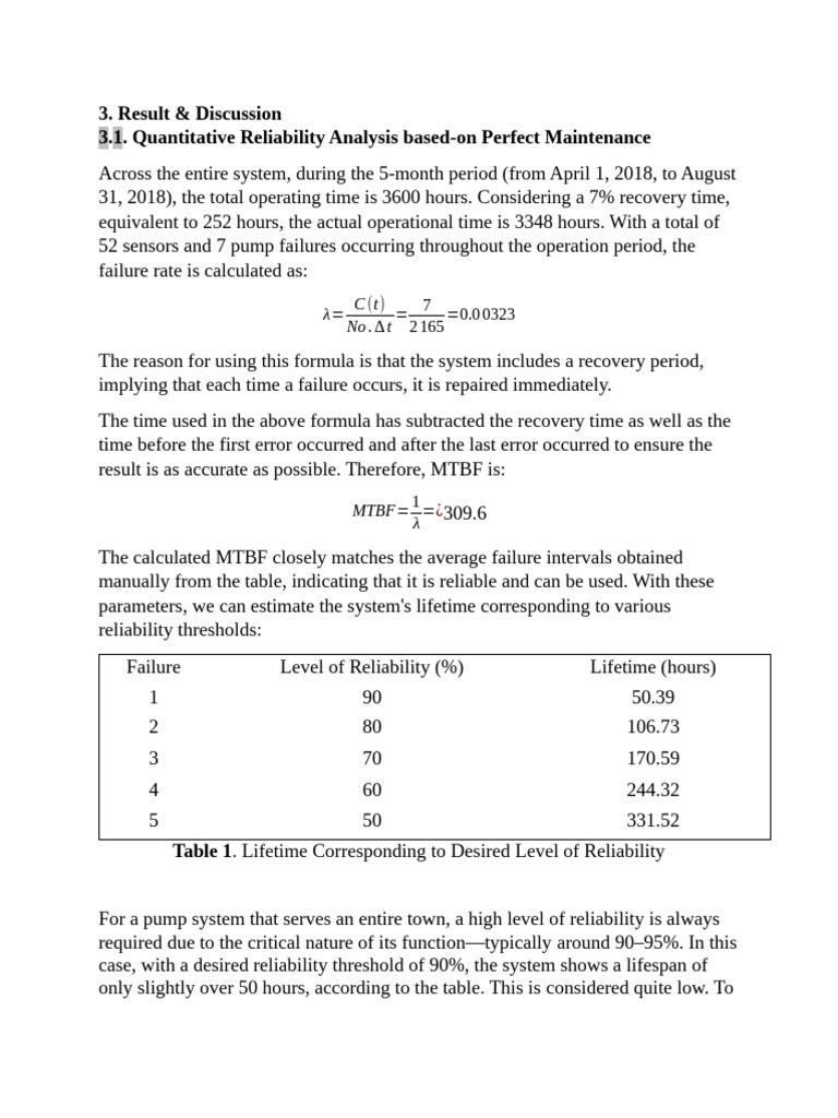 Pump System Reliability Analysis | PDF | Reliability Engineering ...