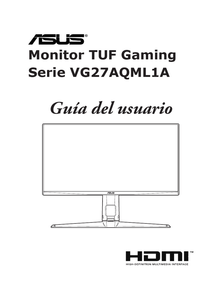 Guía del usuario del Monitor TUF VG27AQML1A | PDF | USB | Radio