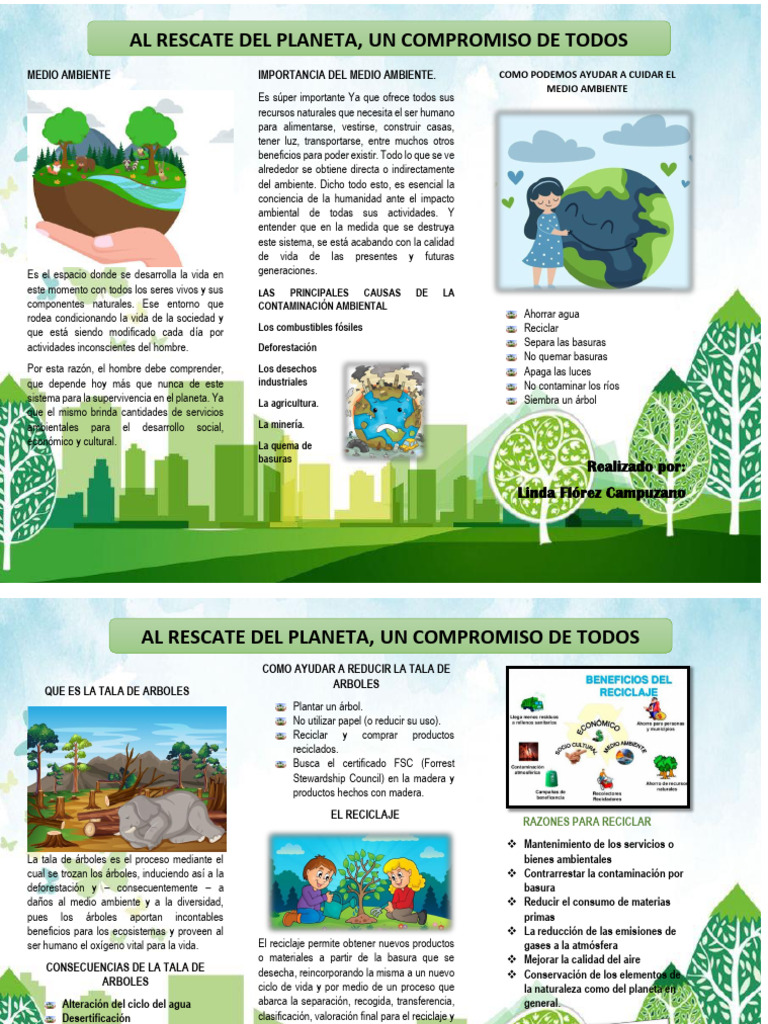 Acciones para Cuidar el Medio Ambiente | PDF | Entorno natural ...