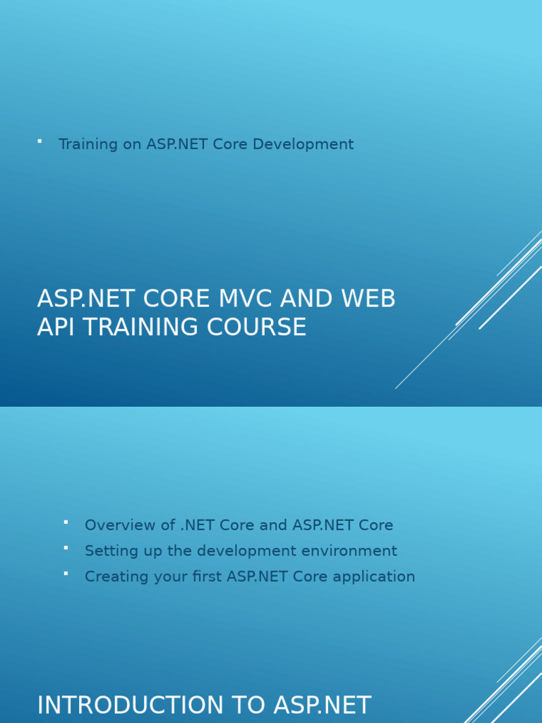 ASP.net Core Training Course | PDF