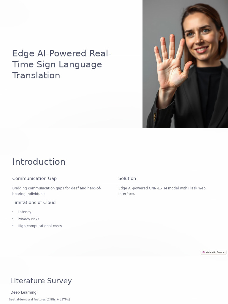 Edge AI Powered Real Time Sign Language Translation | PDF | Computing ...