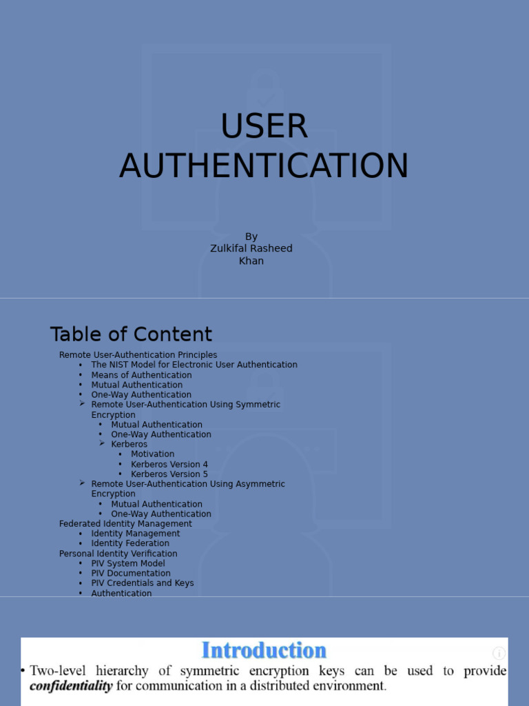 Remote User Authentication Overview | PDF | Public Key Cryptography ...
