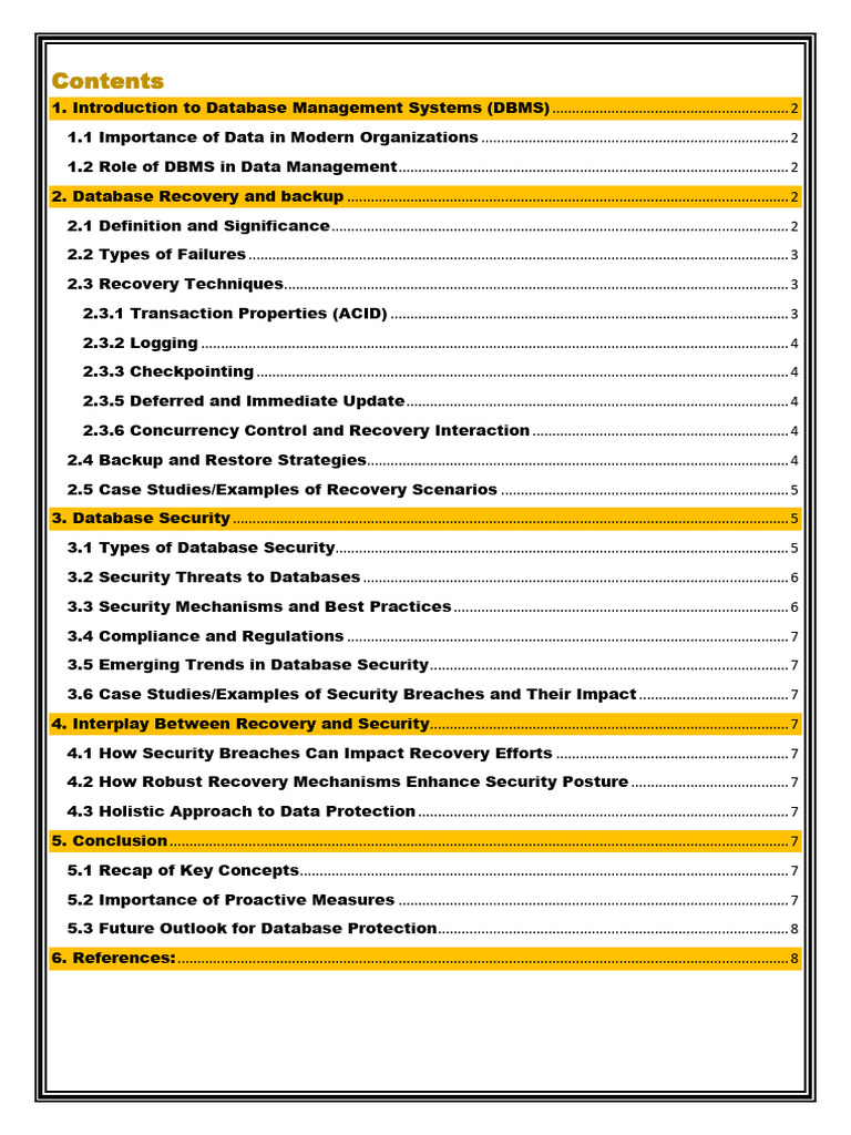 Database Recovery and Security Strategies | PDF | Security | Computer ...