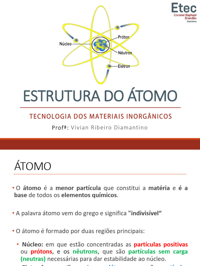 Estrutura e Definição do Átomo | PDF