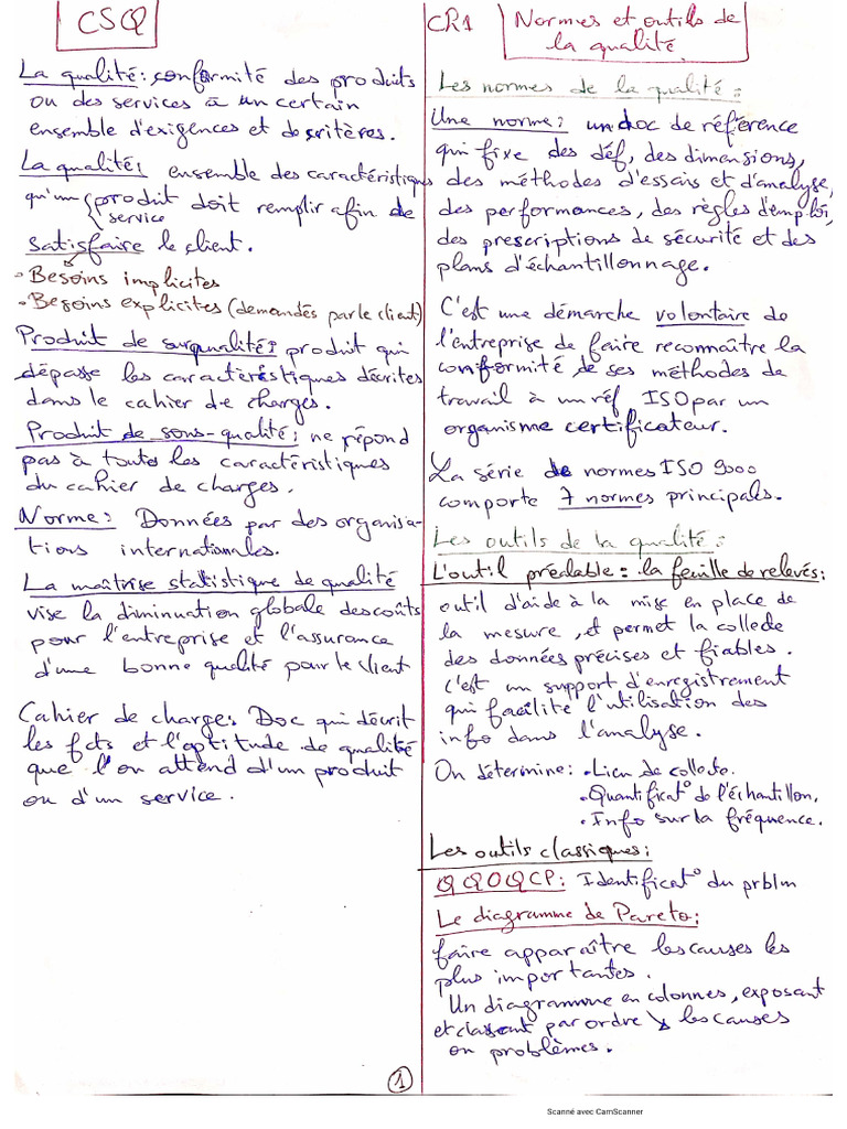 CSQ Résumé | PDF