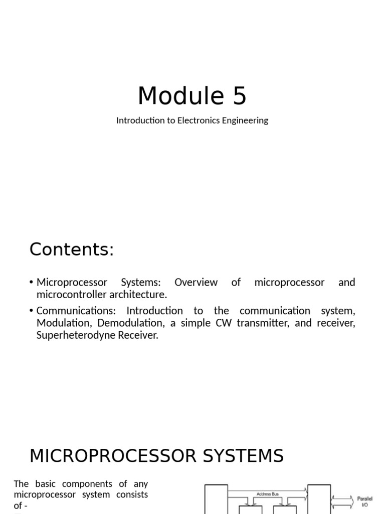 Module 5 - Electronics | PDF | Modulation | Central Processing Unit