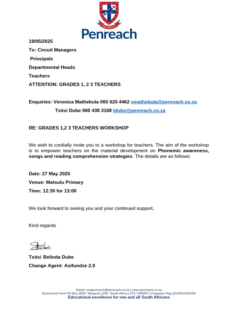 Teachers Workshop Invitation Q2 | PDF
