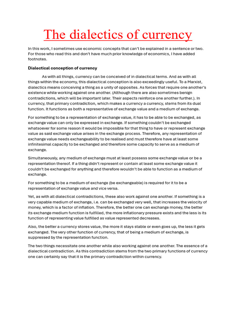 Evolution of Currency and Its Contradictions | PDF | Money | Interest