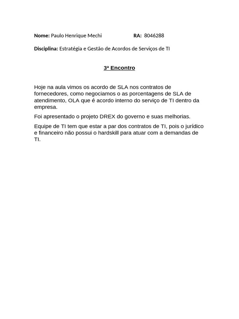 Estratégia de TI - Aula 1 | PDF