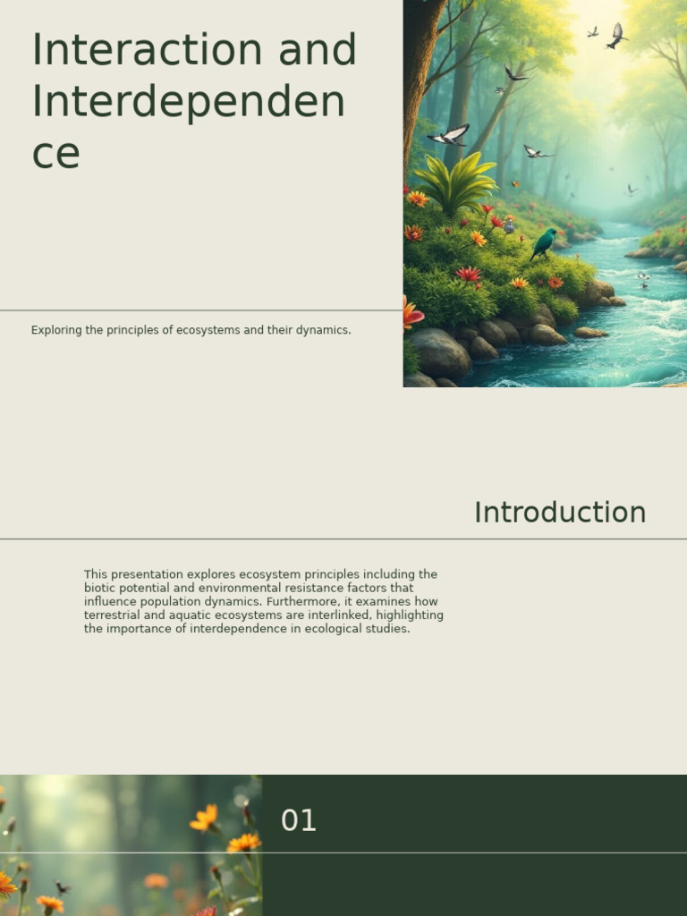 Interaction and Interdependence | PDF | Ecosystem | Ecology