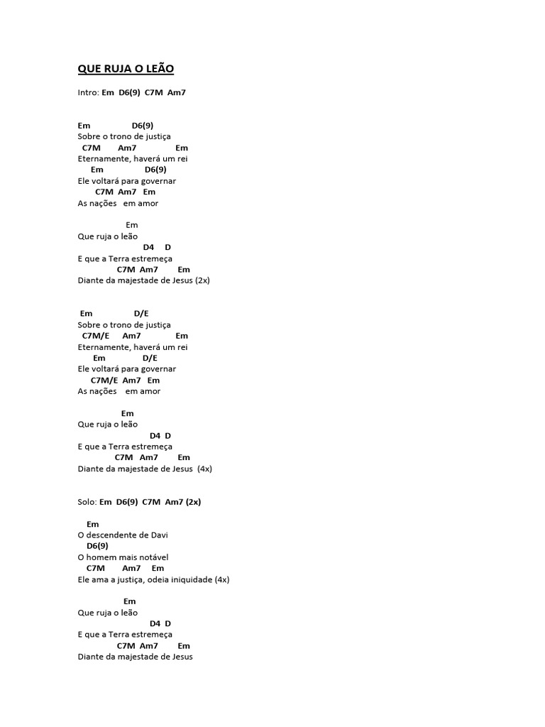 Letra da Música 