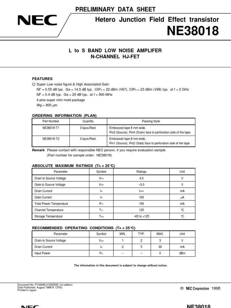 Datasheet | Field Effect Transistor | Machines