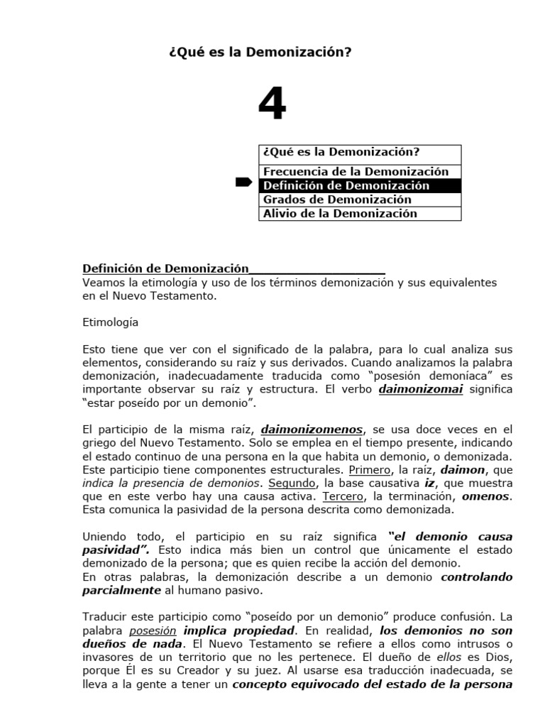 Definición y Síntomas de Demonización | PDF | Demonios | Jesús