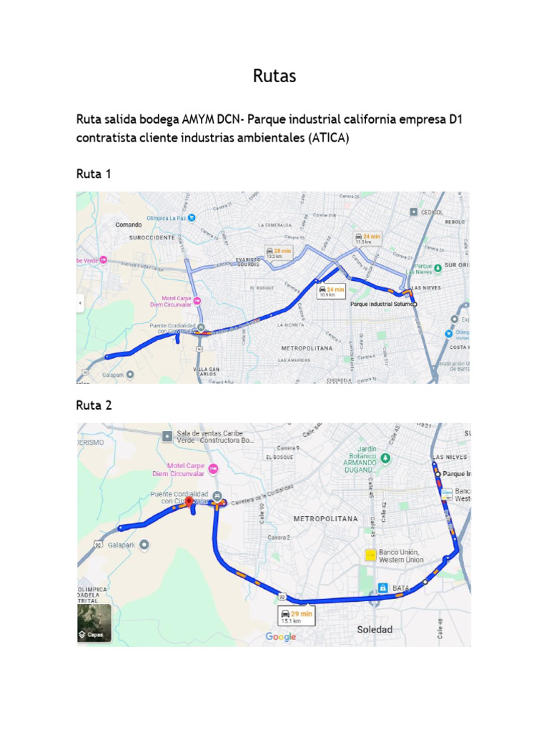 Rutas | PDF
