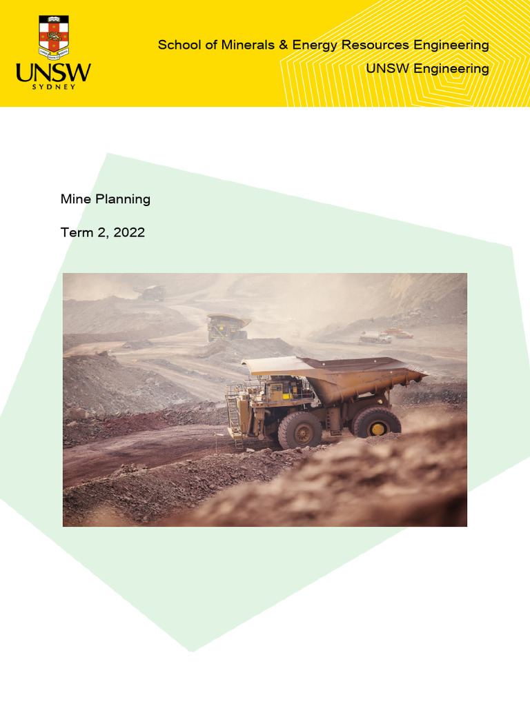 Mine Planning Course Overview 2022 | PDF | Plagiarism | Mining