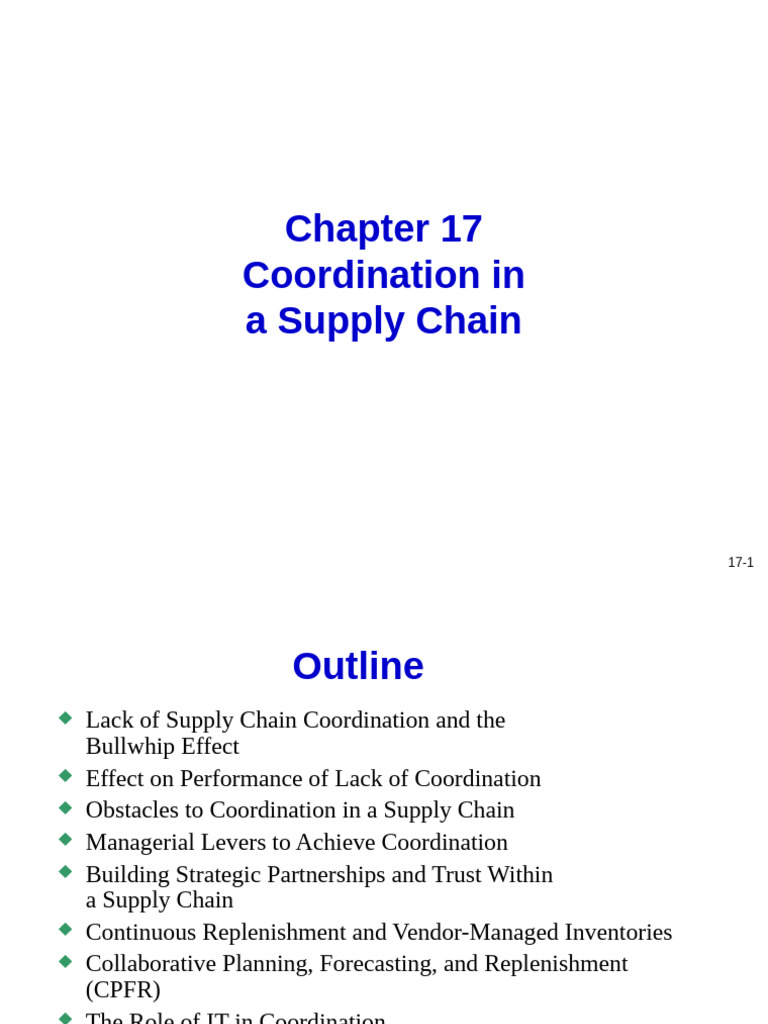 Coordination in A Supply Chain | PDF | Pricing | Supply Chain