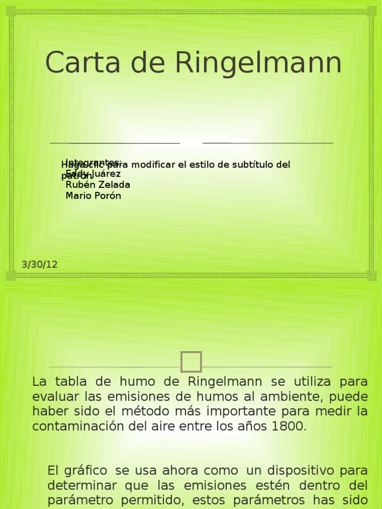 Escala de Ringelmann para Emisiones de Humo | PDF | Densidad | Science
