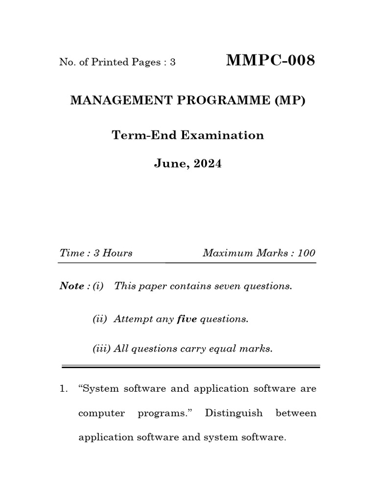 Information Systems for Managers Exam Guide | PDF