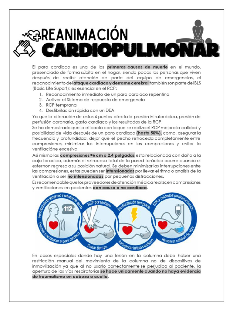 Guía de RCP y Emergencias Cardiacas | PDF | Reanimación cardiopulmonar ...