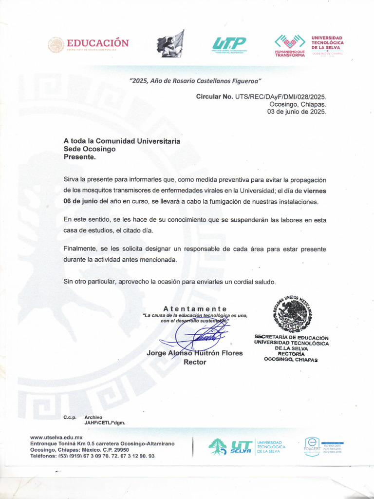 Circular No. Uts Rec Dayf Dmi 028 2025 | PDF