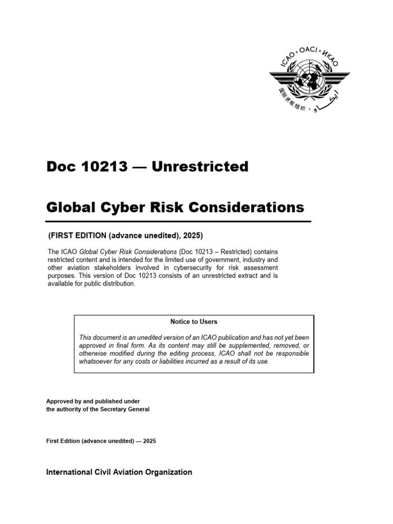 Global Cyber Risk in Aviation 2025 | PDF | Computer Security | Security