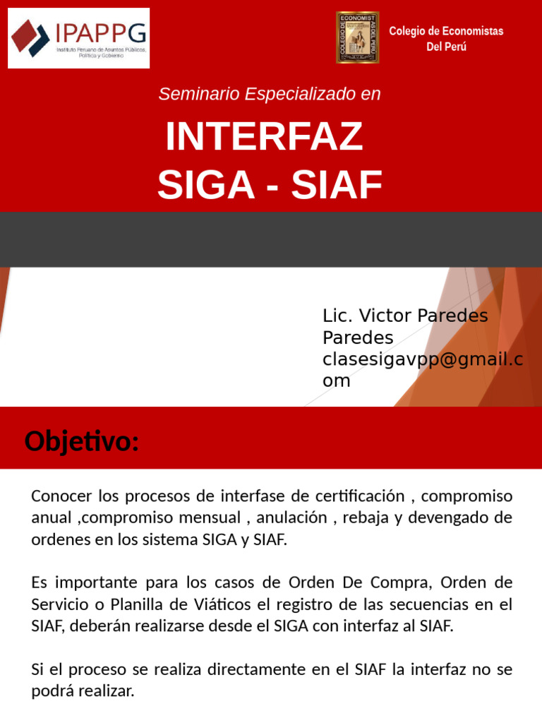 Interfaz SIGA-SIAF: Procesos Clave | PDF | Informática | Software