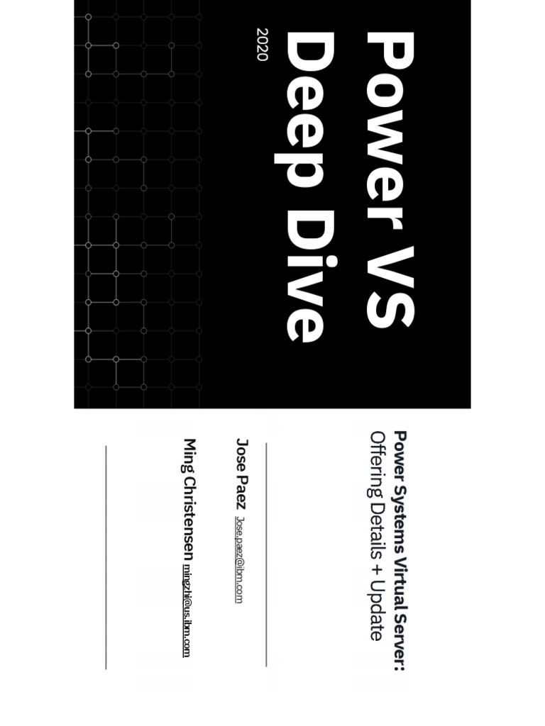 IBM Power Systems Virtual Server Overview | PDF | Cloud Computing ...