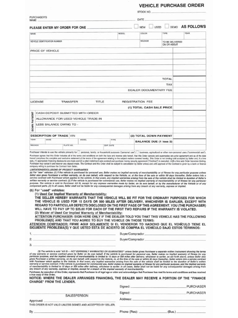 VhclPurchOrder (PAGE 2) | PDF