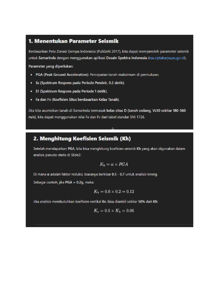 Koefisien Gempa | PDF