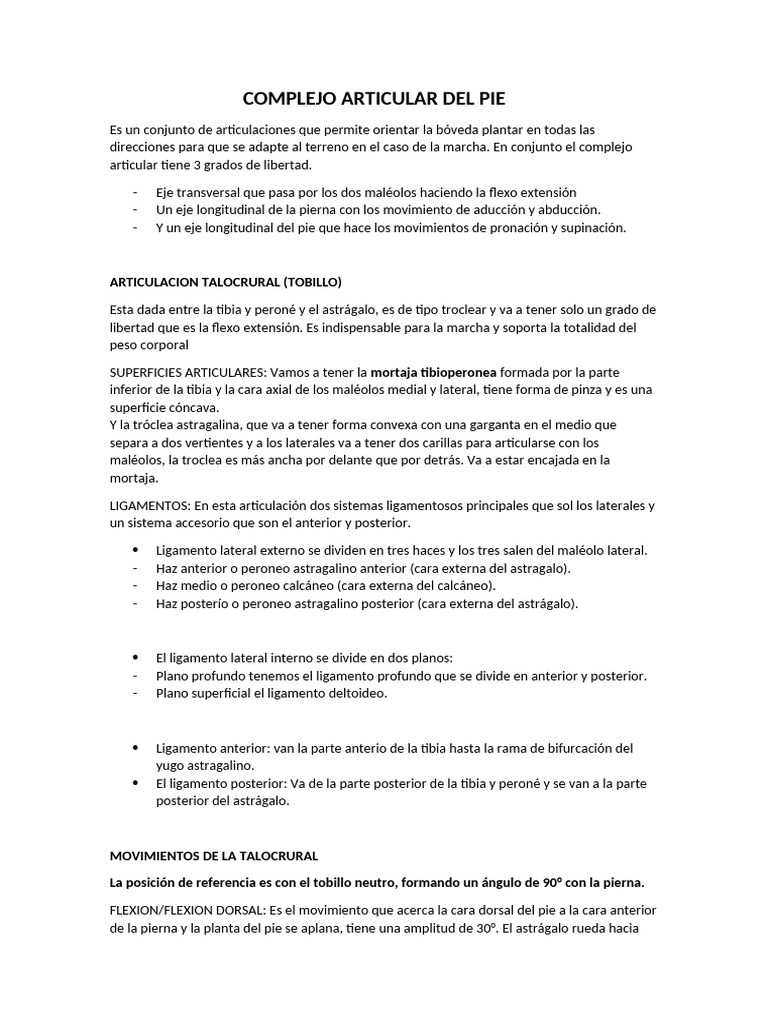 Anatomía del Ángulo Talocrural | PDF | Tobillo | Pie