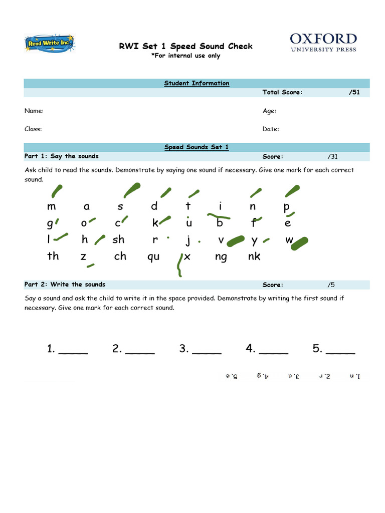 RWI Assessment 1: Fred Fingers Evaluation | PDF | Orthography