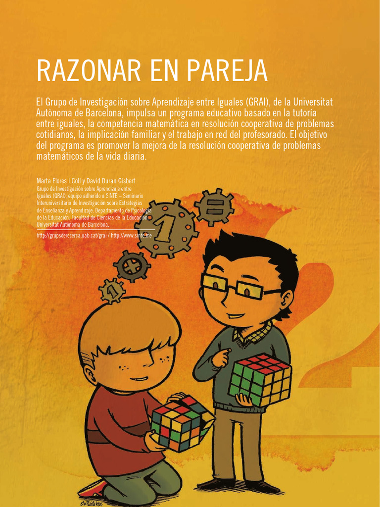 Razonar en Pareja: Tutoría Matemática | PDF | Aprendizaje | Maestros