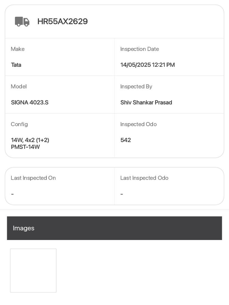Tata SIGNA 4023.S Tyre Inspection Report | PDF
